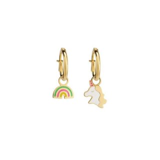 Le Bebe' - Orecchini Toys - Oro Giallo - Unicorno