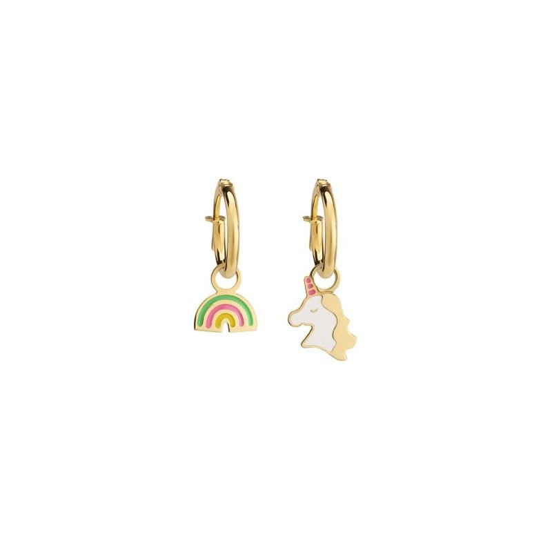 Le Bebe' - Orecchini Toys - Oro Giallo - Unicorno