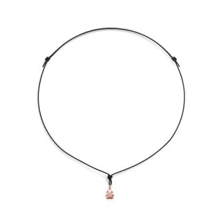 Le Bebe' - Ciondolo Bimba - Oro Rosa 18Kt - Cordino Nero