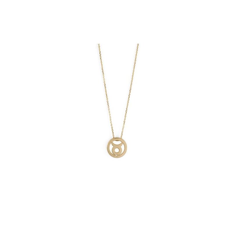 Bliss - Collana Segno Toro - Oro Giallo 9Kt - Diamante