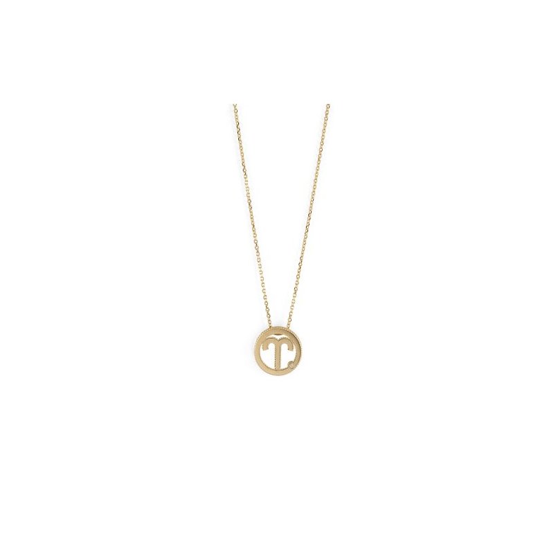 Bliss - Collana Segno Ariete - Oro Giallo 9Kt - Diamante