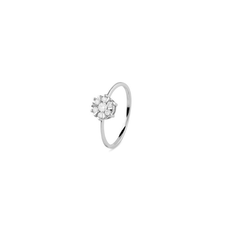Bliss - Anello Grace - Oro Bianco - Diamanti