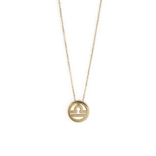 Bliss - Collana Segno Bilancia - Oro Giallo 9Kt - Diamante