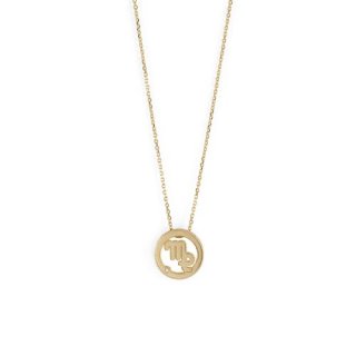 Bliss - Collana Segno Vergine - Oro Giallo 9Kt - Diamante