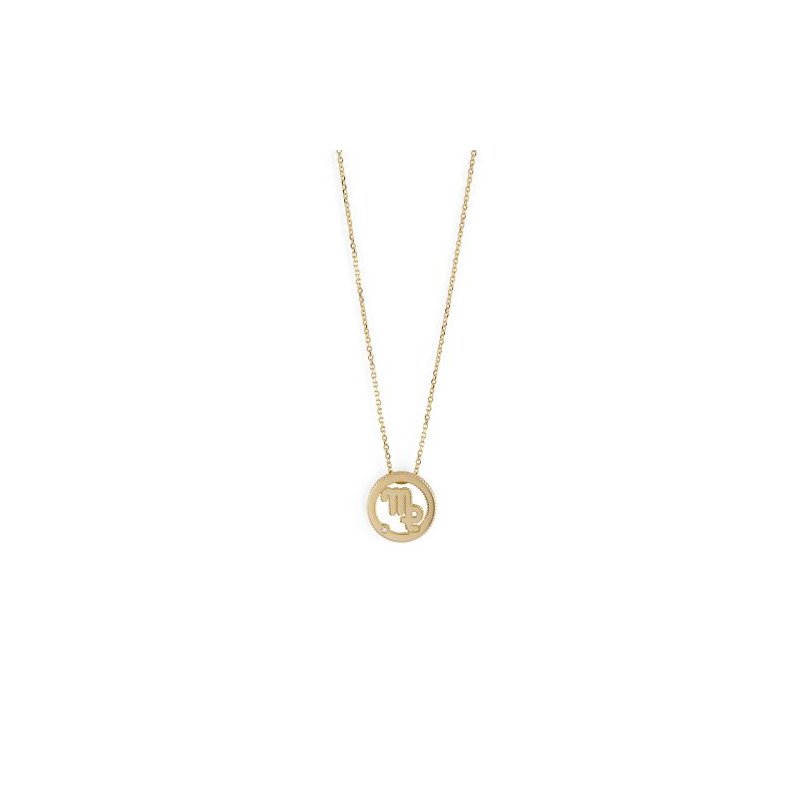 Bliss - Collana Segno Vergine - Oro Giallo 9Kt - Diamante