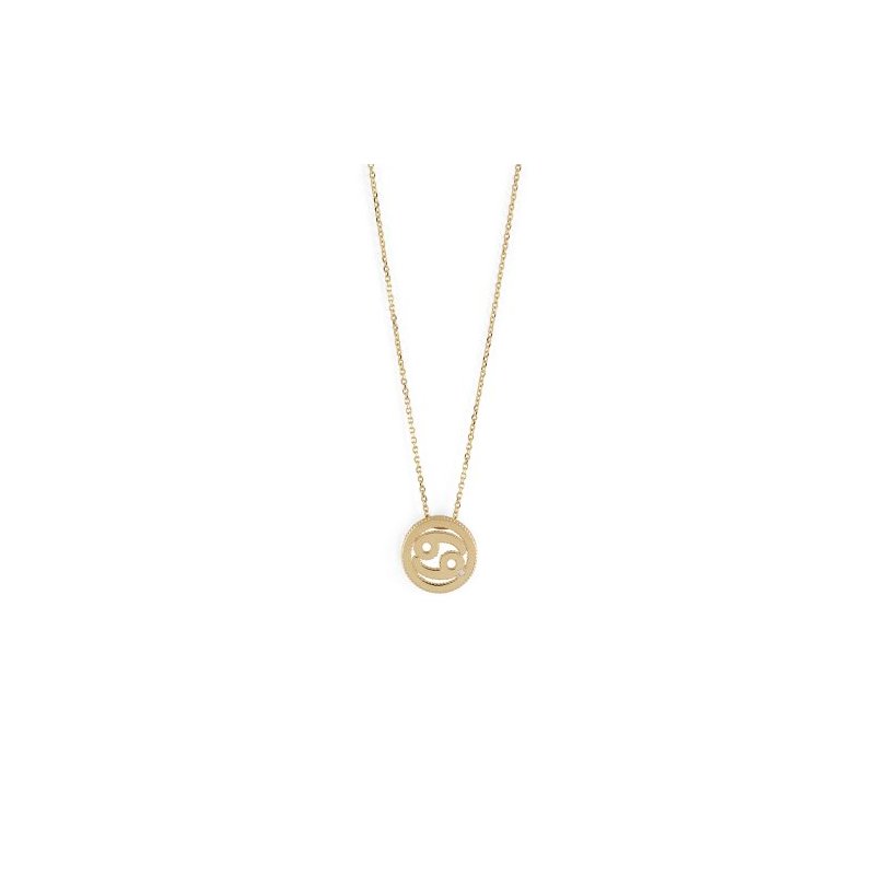 Bliss - Collana Segno Cancro - Oro Giallo - Diamante