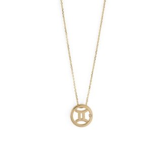 Bliss - Collana Segno Gemelli - Oro Giallo 9Kt - Diamante