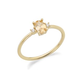 Ambrosia - Anello In Oro Giallo - Zirconi Bianchi E Giallo