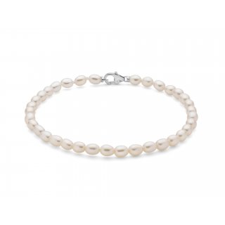 Miluna - Bracciale Pepite - Perle 4-4,5 Mm - Argento
