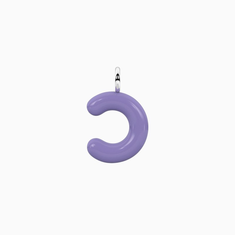 Kidult - Ciondolo Lettera 'C' - Smaltato Viola
