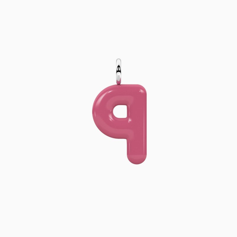 Kidult - Ciondolo Lettera P - Acciaio Smaltato Rosa