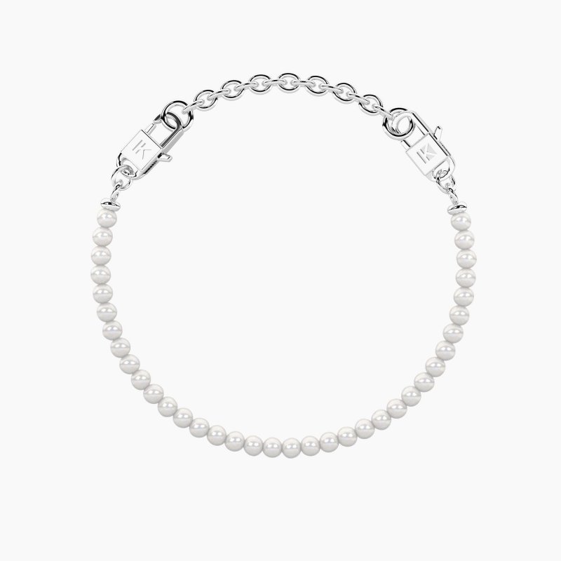 Kidult - Bracciale Señorita - Perle Conchiglia - Acciaio