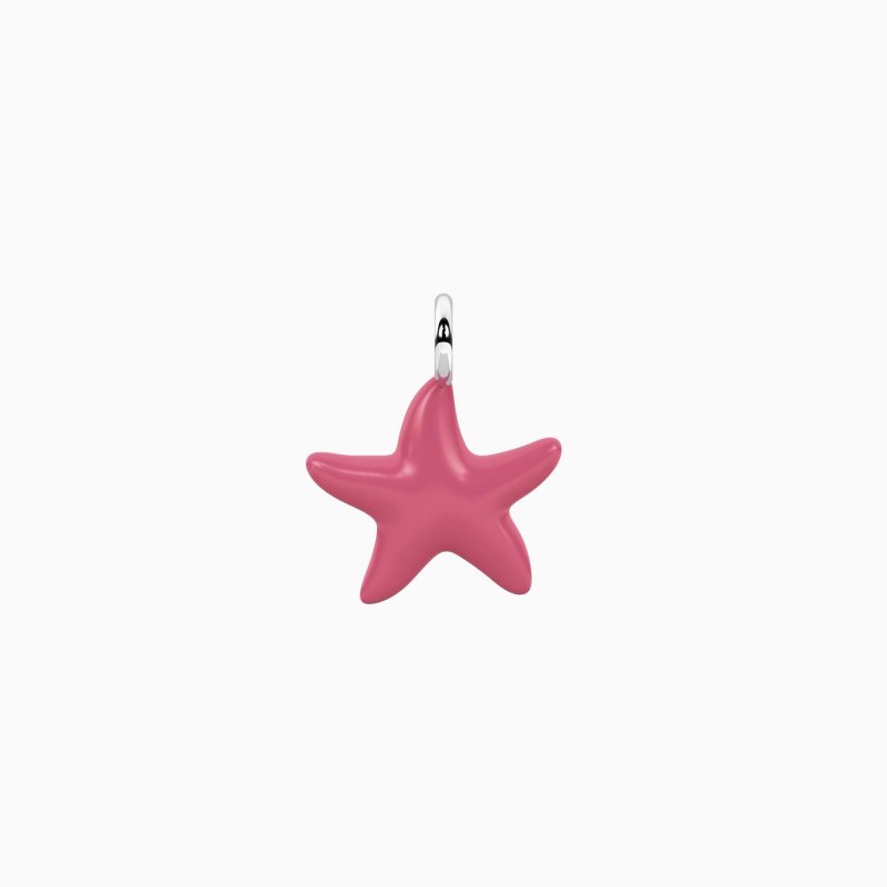 Kidult - Ciondolo Stella Rosa - Acciaio Smaltato