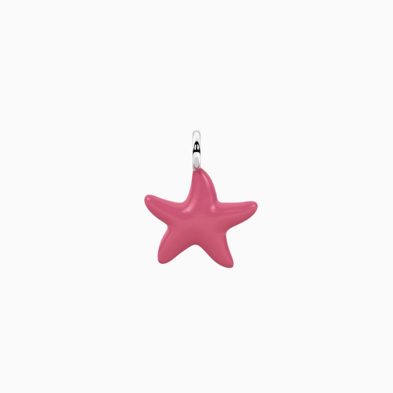 Kidult - Ciondolo Stella Rosa - Acciaio Smaltato