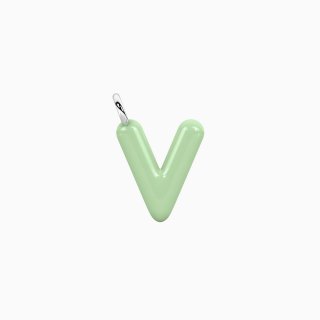 Kidult - Ciondolo Lettera V - Acciaio Smaltato Verde
