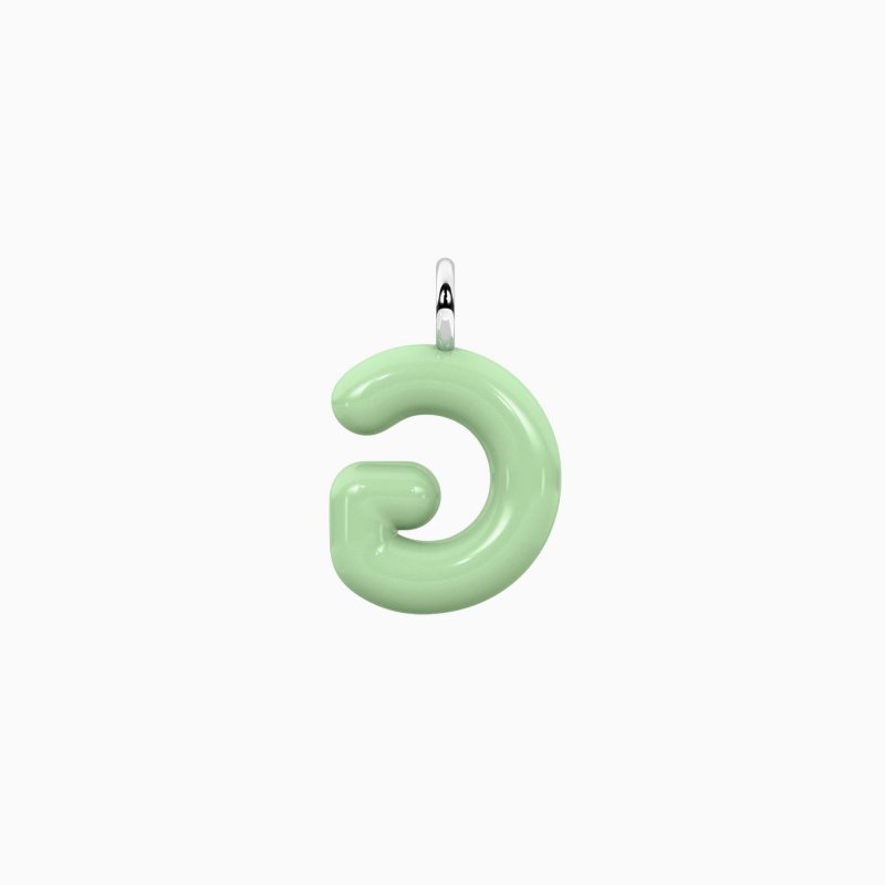 Kidult - Ciondolo Lettera G - Acciaio Smaltato Verde