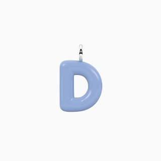 Kidult - Ciondolo Lettera D - Acciaio Smaltato Azzurro