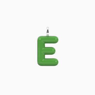 Kidult - Ciondolo Lettera E - Acciaio Smaltato Verde