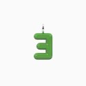 Kidult - Ciondolo Lettera E - Acciaio Smaltato Verde