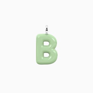 Kidult - Ciondolo Lettera 'B' - Acciaio Smaltato Verde