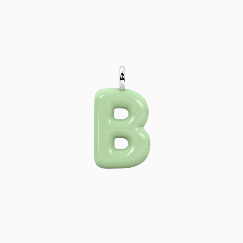 Kidult - Ciondolo Lettera 'B' - Acciaio Smaltato Verde