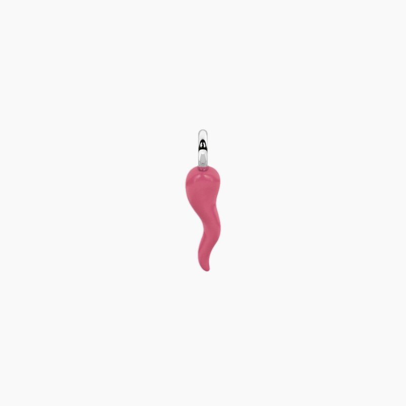 Kidult - Ciondolo Cornetto Rosa - Acciaio Smaltato
