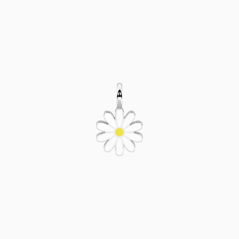 Kidult - Ciondolo Fiore Margherita - Acciaio Smaltato