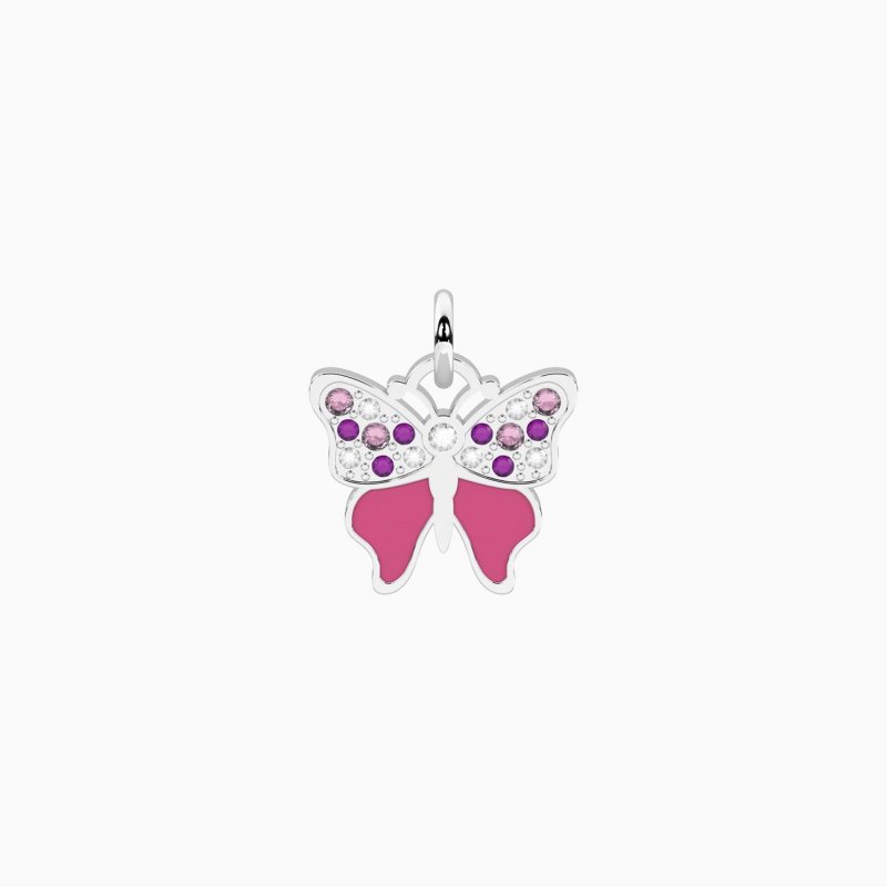 Kidult - Ciondolo Farfalla - Cristalli Rosa