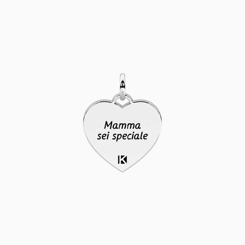 Kidult - Ciondolo Cuore - Acciaio Satinato - Mamma