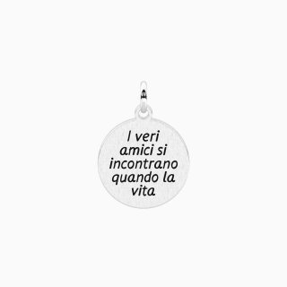 Kidult - Ciondolo Tondo - Frase Amicizia - Acciaio