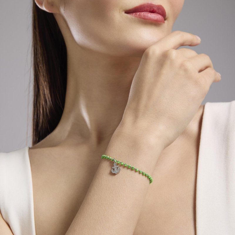 Kidult - Bracciale Verde Pop Corn - Acciaio E Smalto