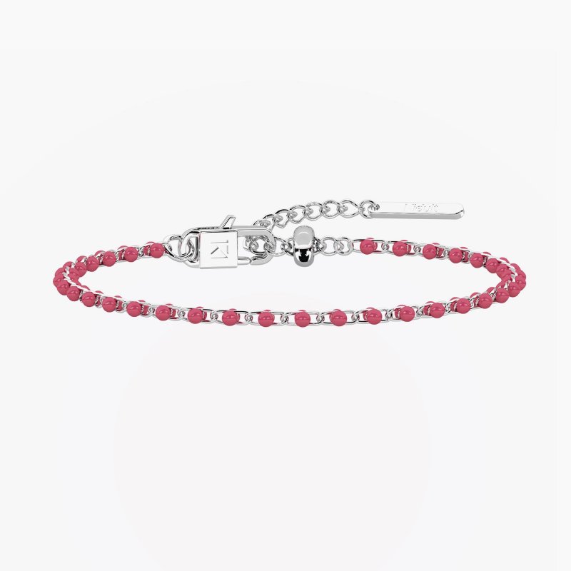 Kidult - Bracciale Rosa Pop Corn - Acciaio E Smalto