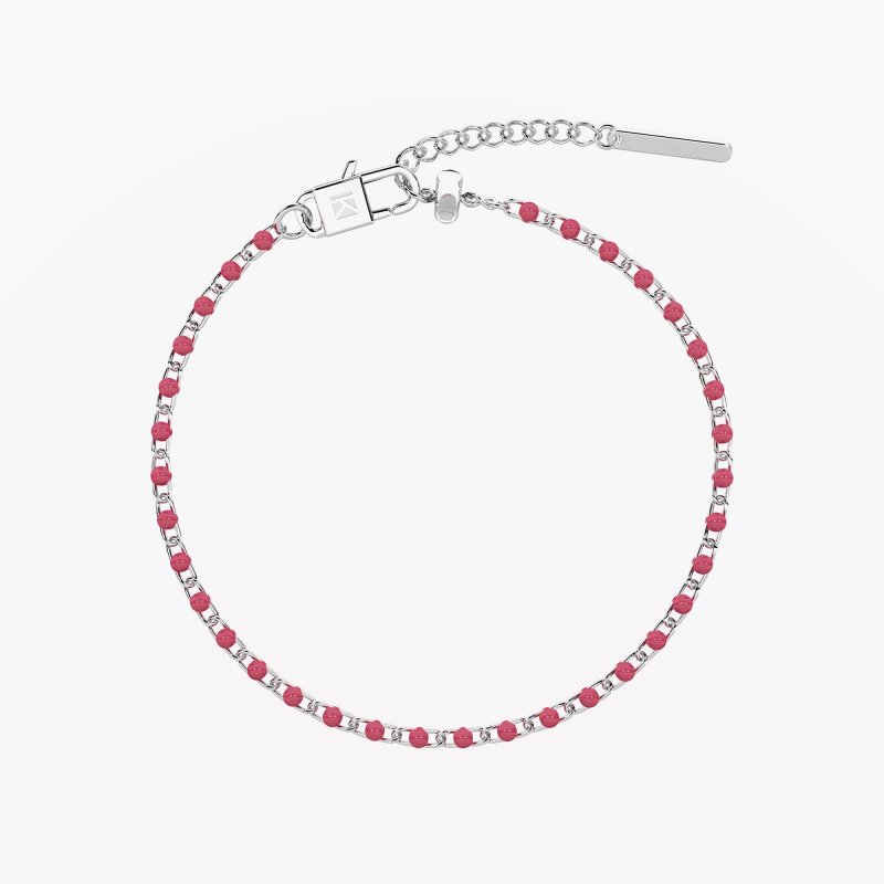Kidult - Bracciale Rosa Pop Corn - Acciaio E Smalto