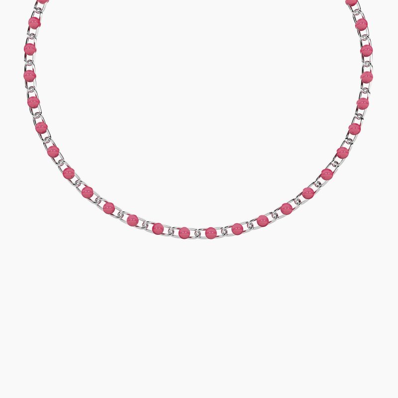 Kidult - Bracciale Rosa Pop Corn - Acciaio E Smalto