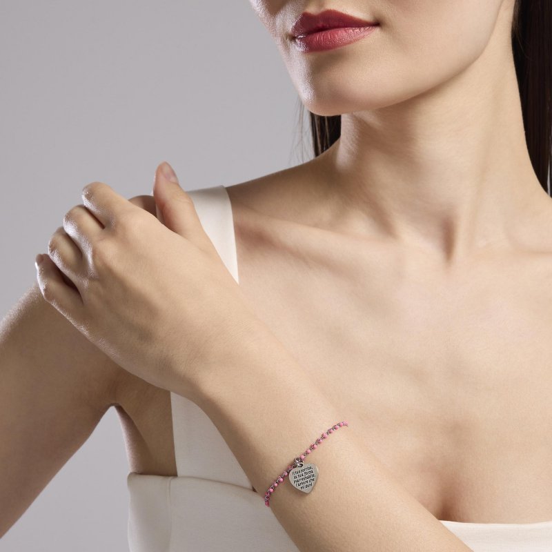 Kidult - Bracciale Rosa Pop Corn - Acciaio E Smalto
