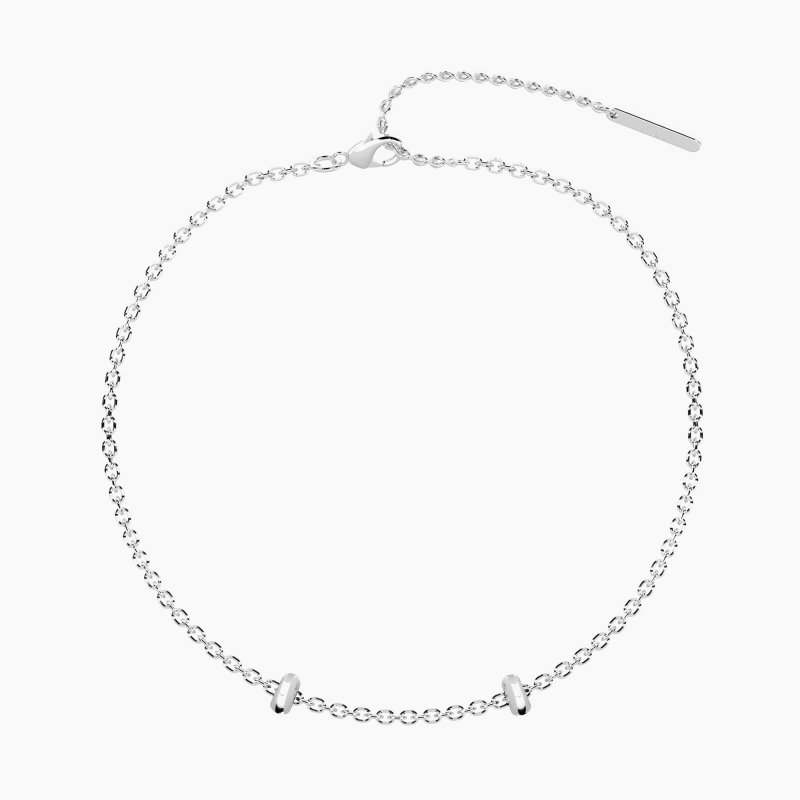 Kidult - Cavigliera Alba - Acciaio - Catena Diamantata