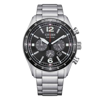 Citizen - Aviator Crono - Acciaio - Quadrante Nero