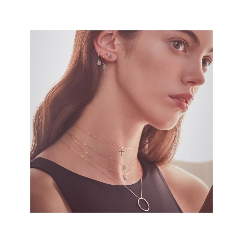 Maman Et Sophie - Girocollo Croce - Oro Rosa 18Kt