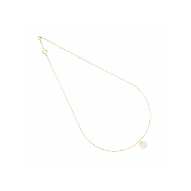 Maman Et Sophie - Girocollo Battito Cuore Rosa 18Kt