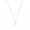 Maman Et Sophie - Girocollo Battito Cuore Rosa 18Kt