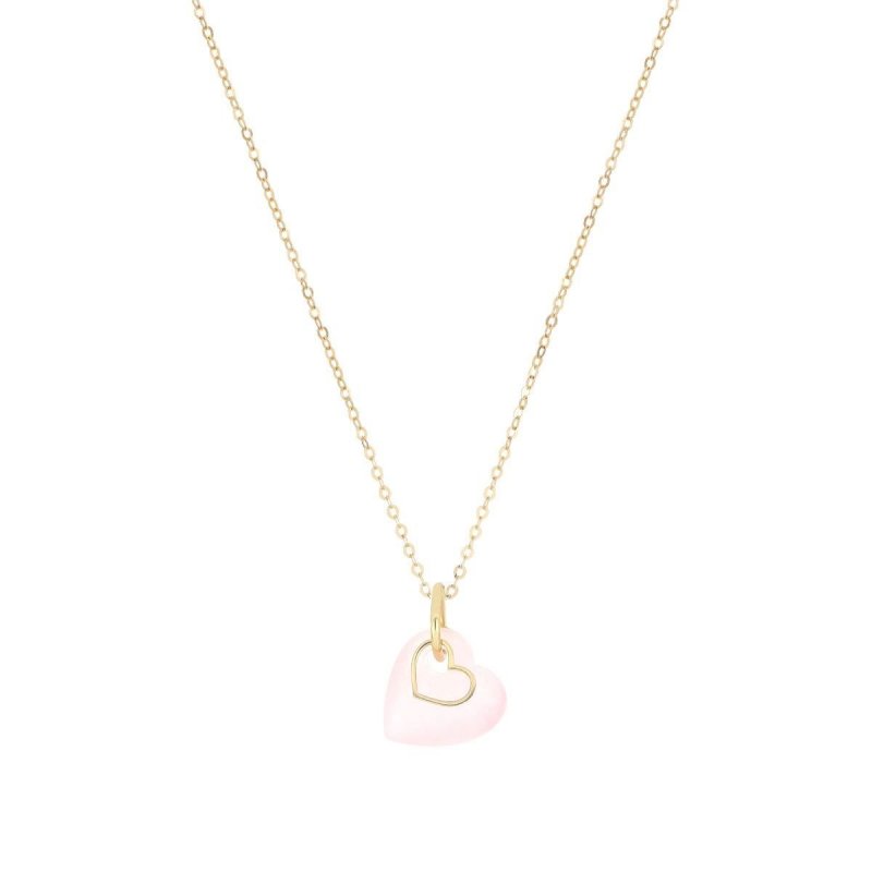 Maman Et Sophie - Girocollo Battito Cuore Rosa 18Kt