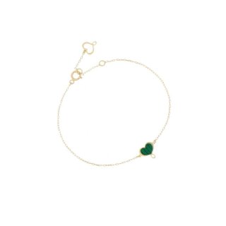 Maman Et Sophie - Bracciale Cuore Maman - Oro 18Kt - Malachite