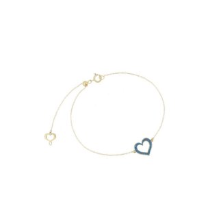 Maman Et Sophie - Bracciale Cuore - Oro 18Kt - Polvere Blu