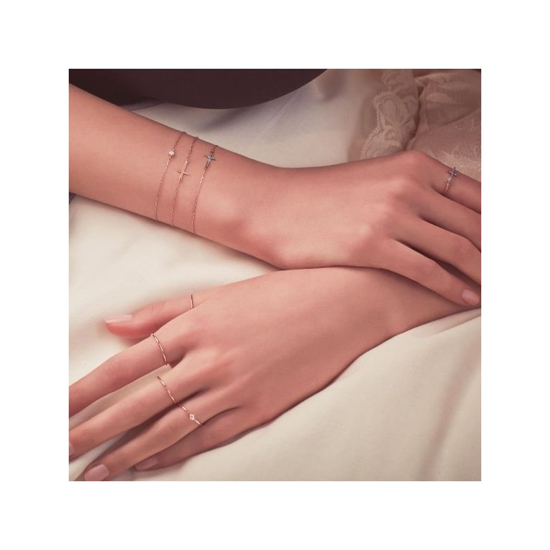 Maman Et Sophie - Bracciale Croce - Oro Rosa 18Kt