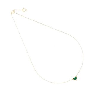 Maman Et Sophie - Girocollo Cuore Malachite - Oro 18Kt