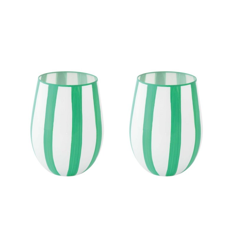 Easy Life - Set Bicchieri Acqua 500 Ml - Vetro - Verde