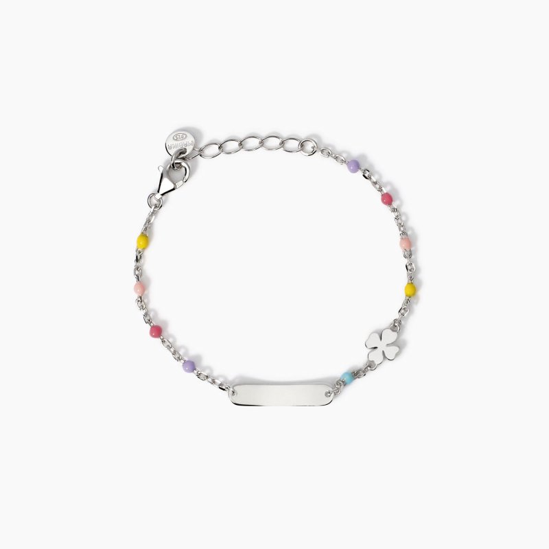 Mabina - Bracciale Lucky-Tag - Argento - Personalizzabile