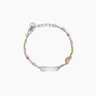 Mabina - Bracciale Personalizzabile - Argento - Arcobaleno