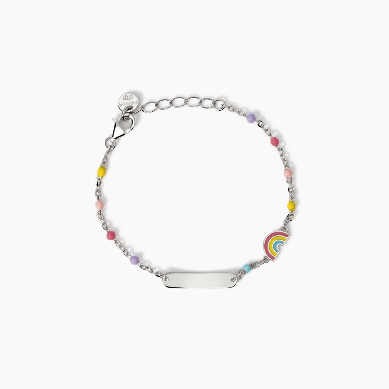 Mabina - Bracciale Personalizzabile - Argento - Arcobaleno