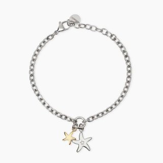 2 Jewels - Bracciale In Acciaio - Pvd Giallo - Cristalli